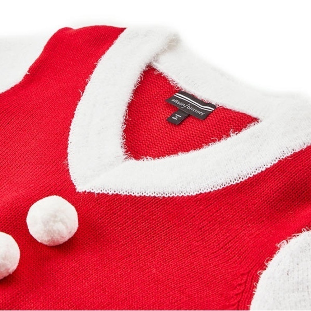 π
Allison Brittney 2-piecc Red & White Santa Christmas Dress w/ Hat Size Small - Picture 3 of 9